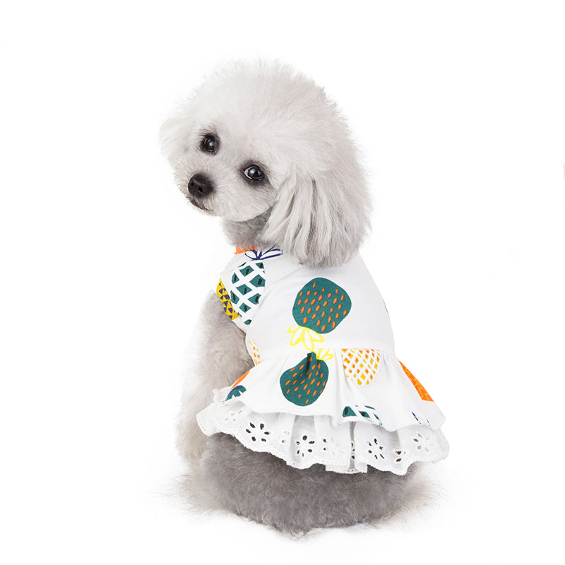 Pineapple Print Lightweight Dog Shirt and Dress