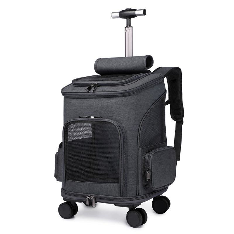 Portable Wheeled Pet Backpack