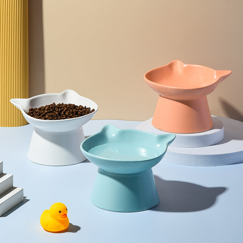 Ceramic Extra Wide Raised Cat Food Bowl – The Regal Pet Boutique