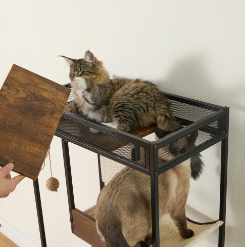 Cat Litter Box Enclosures With Cat Tree Tower, Cat Furniture ,Cat Cabinet