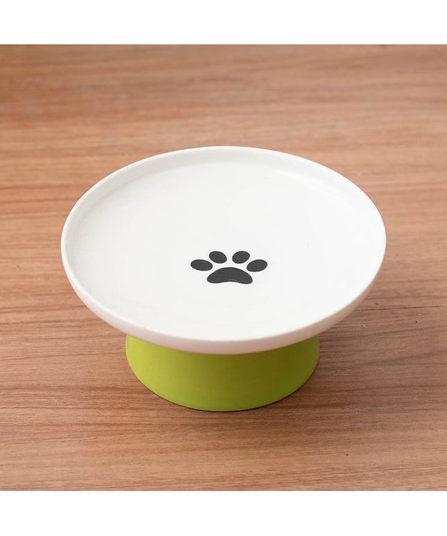 Ceramic Extra Wide Raised Cat Food Bowl