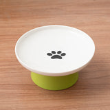 Ceramic Extra Wide Raised Cat Food Bowl