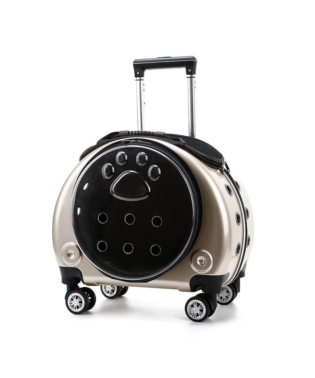 Space Capsule Hard Shell Rolling Pet Carrier