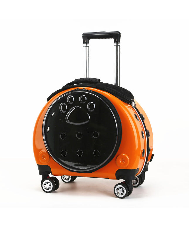 Space Capsule Hard Shell Rolling Pet Carrier