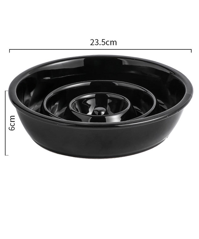 Handmade Ceramic Slow Feeder Bowl for Cats and Dogs