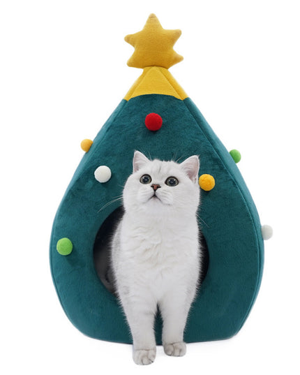 Christmas Tree Cat Cave