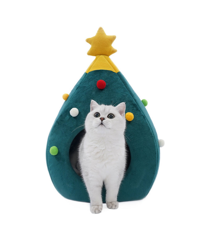 Christmas Tree Cat Cave