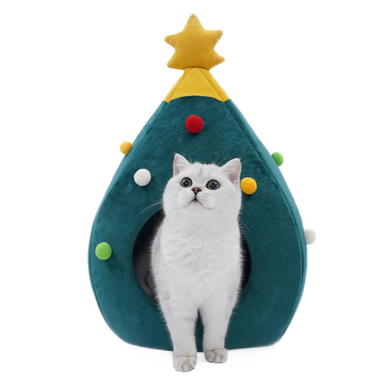 Christmas Tree Cat Cave