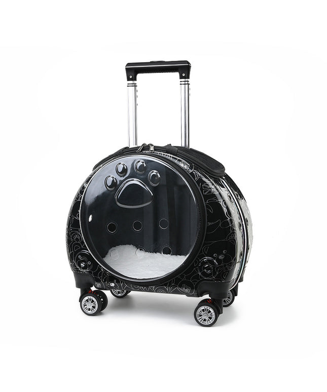 Space Capsule Hard Shell Rolling Pet Carrier