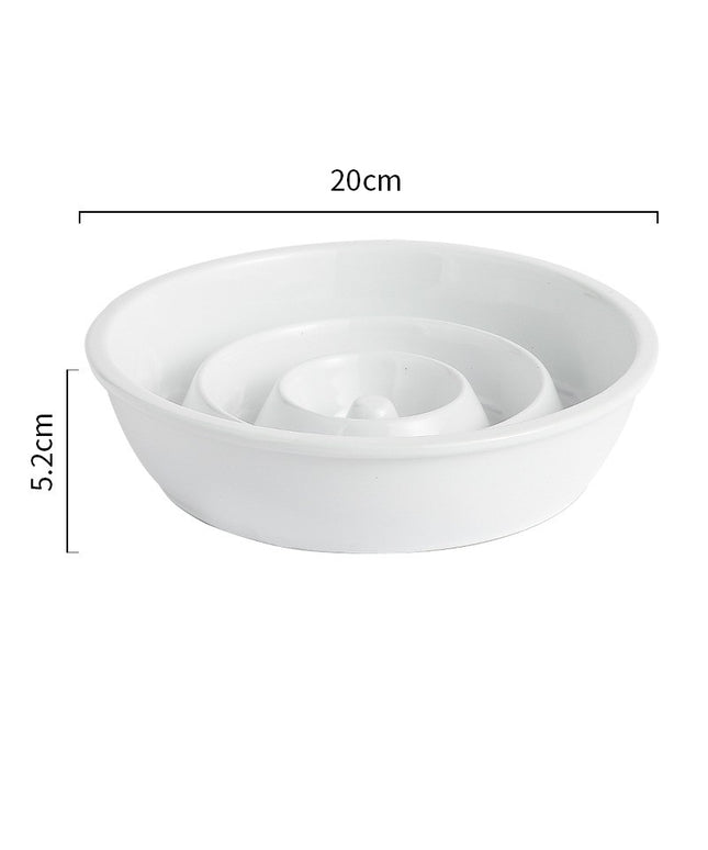 Handmade Ceramic Slow Feeder Bowl for Cats and Dogs
