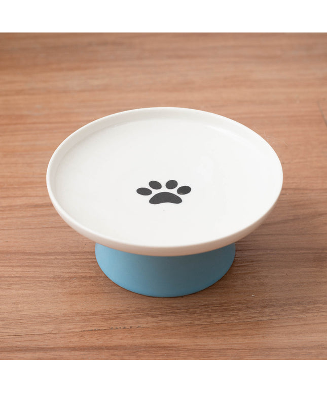 Ceramic Extra Wide Raised Cat Food Bowl