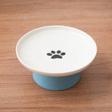Ceramic Extra Wide Raised Cat Food Bowl