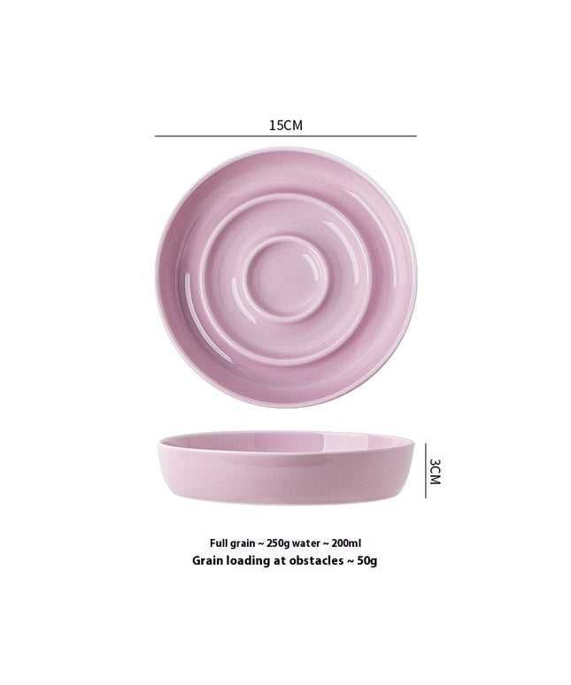 Ceramic Slow Feeder Bowl for Cats and Dogs