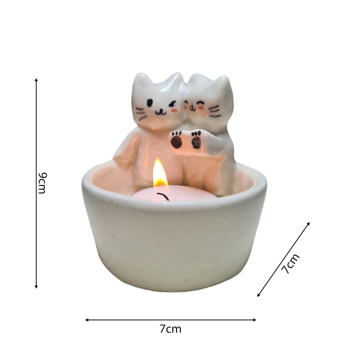 Cat Shaped Tea Light Candle Holder