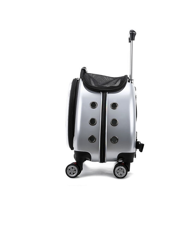 Space Capsule Hard Shell Rolling Pet Carrier