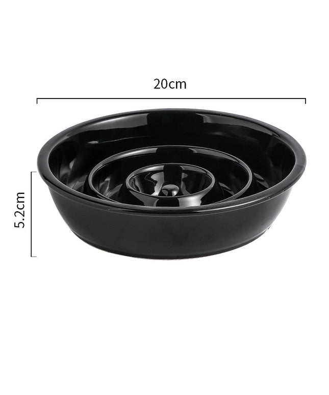 Handmade Ceramic Slow Feeder Bowl for Cats and Dogs