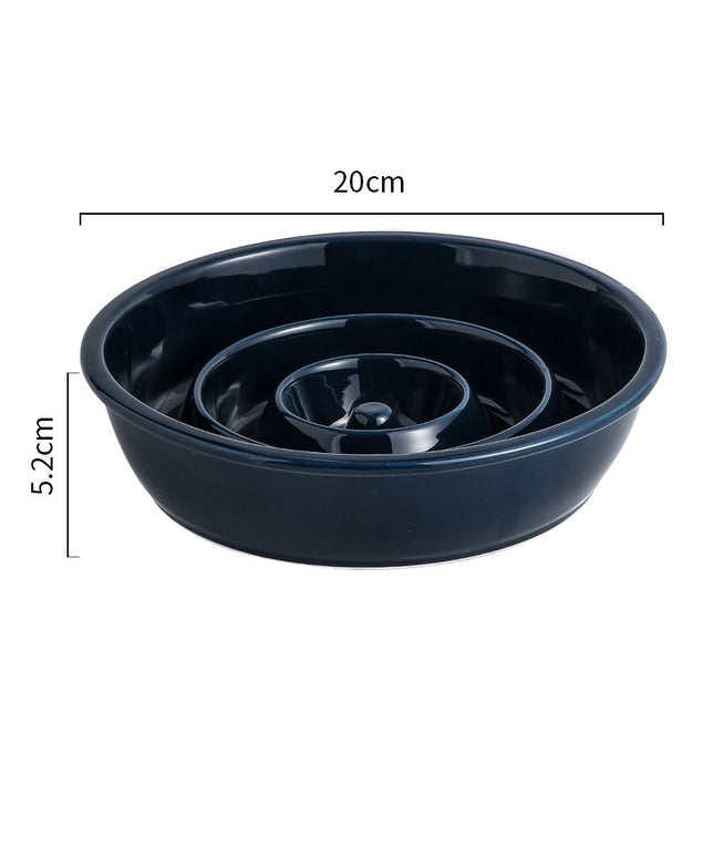 Handmade Ceramic Slow Feeder Bowl for Cats and Dogs