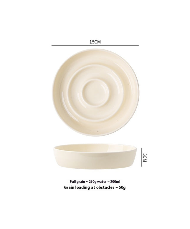 Ceramic Slow Feeder Bowl for Cats and Dogs