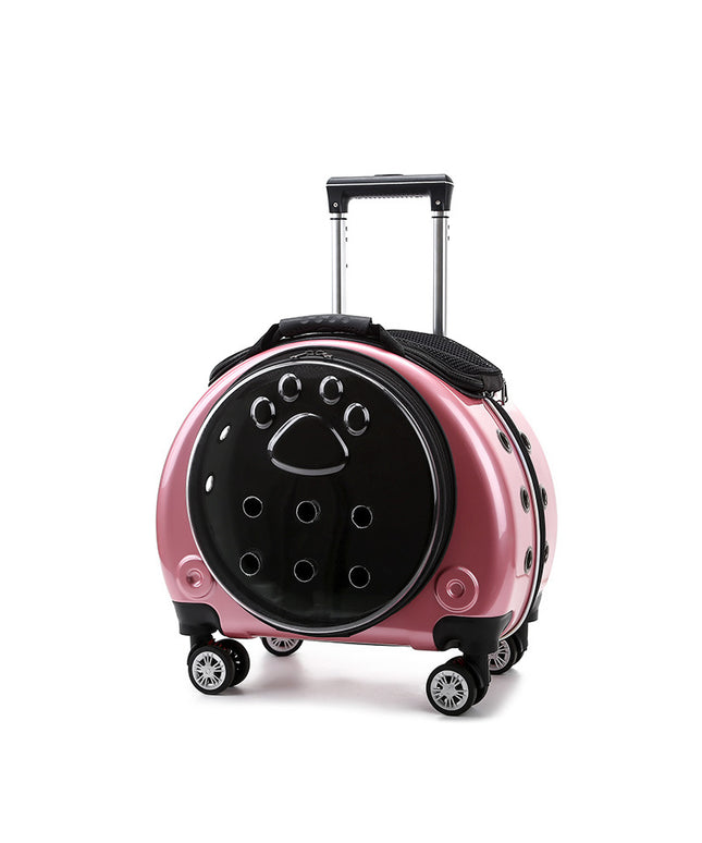 Space Capsule Hard Shell Rolling Pet Carrier