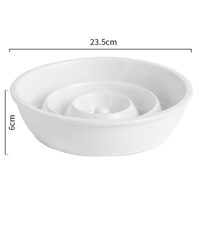 Handmade Ceramic Slow Feeder Bowl for Cats and Dogs