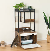 Cat Litter Box Enclosures With Cat Tree Tower, Cat Furniture ,Cat Cabinet