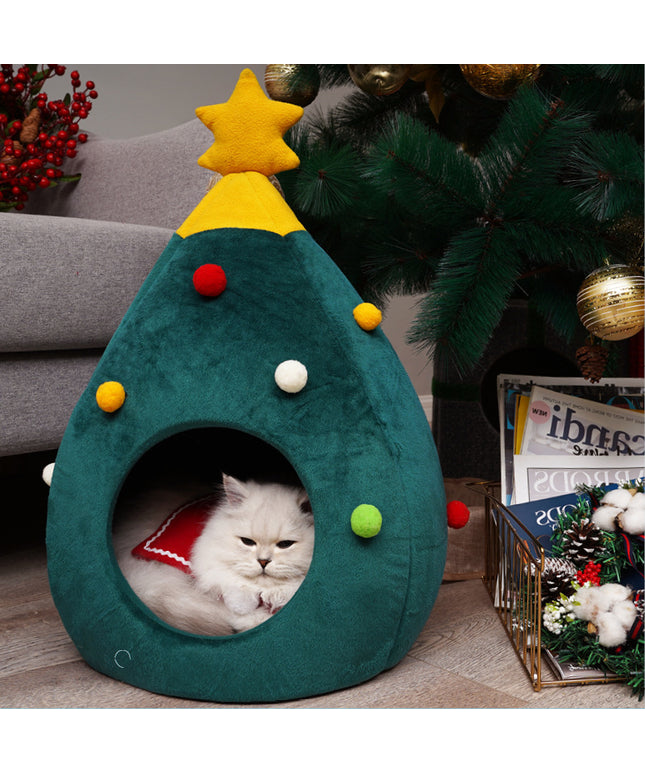 Christmas Tree Cat Cave
