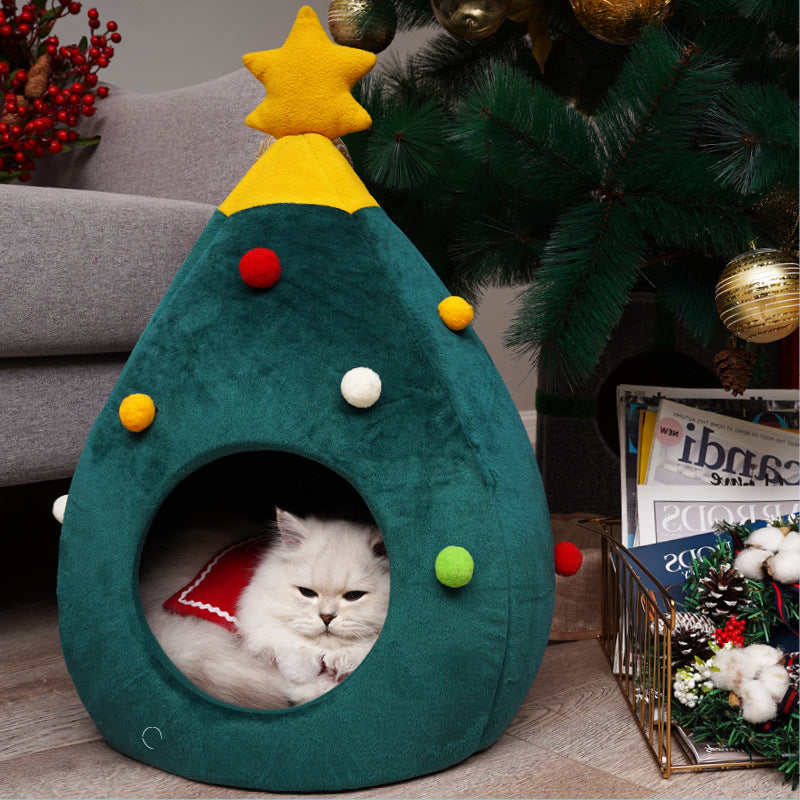 Christmas Tree Cat Cave