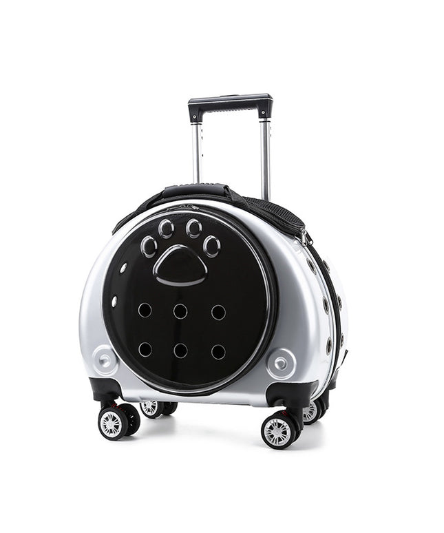 Space Capsule Hard Shell Rolling Pet Carrier
