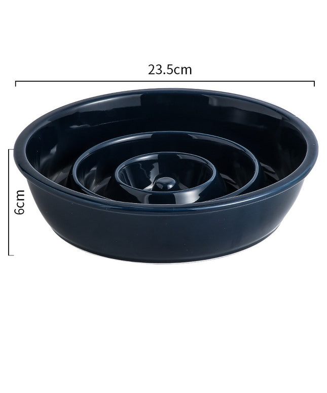 Handmade Ceramic Slow Feeder Bowl for Cats and Dogs