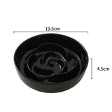 Handmade Ceramic Rose Petal Slow Feeder Pet Food Bowl