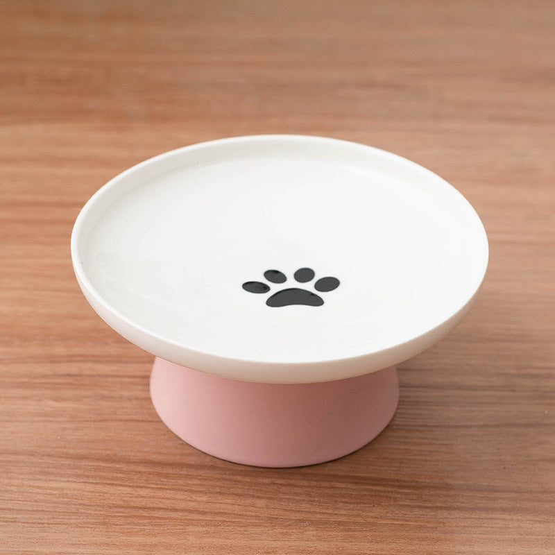 Ceramic Extra Wide Raised Cat Food Bowl