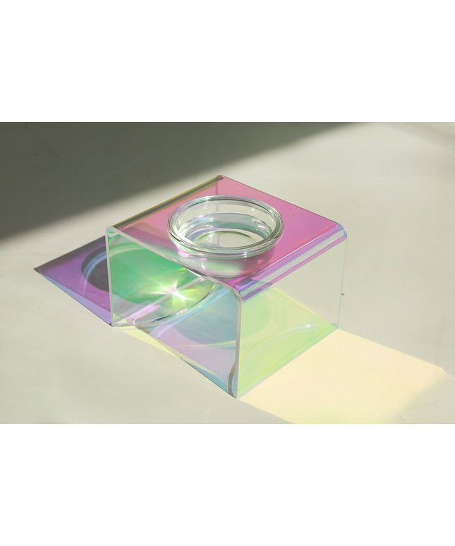 Iridescent Acrylic Pet Feeder