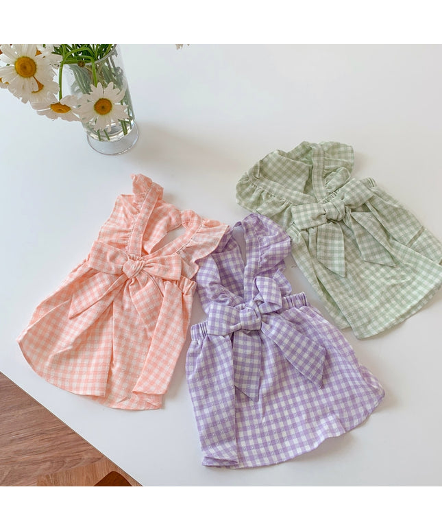 Summer Pullover Gingham Dog Dress