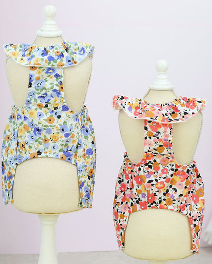 Princess Style Floral Spring and Summer Dog Dress