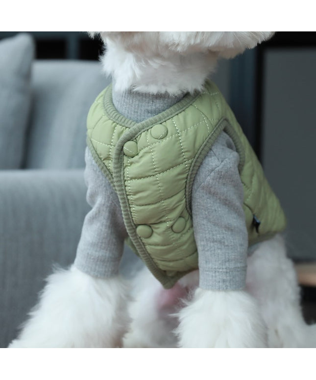 Double Breasted Quilted Dog Vest