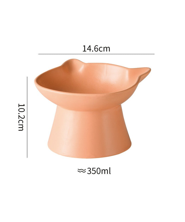 Slanted Ceramic Cat Bowl