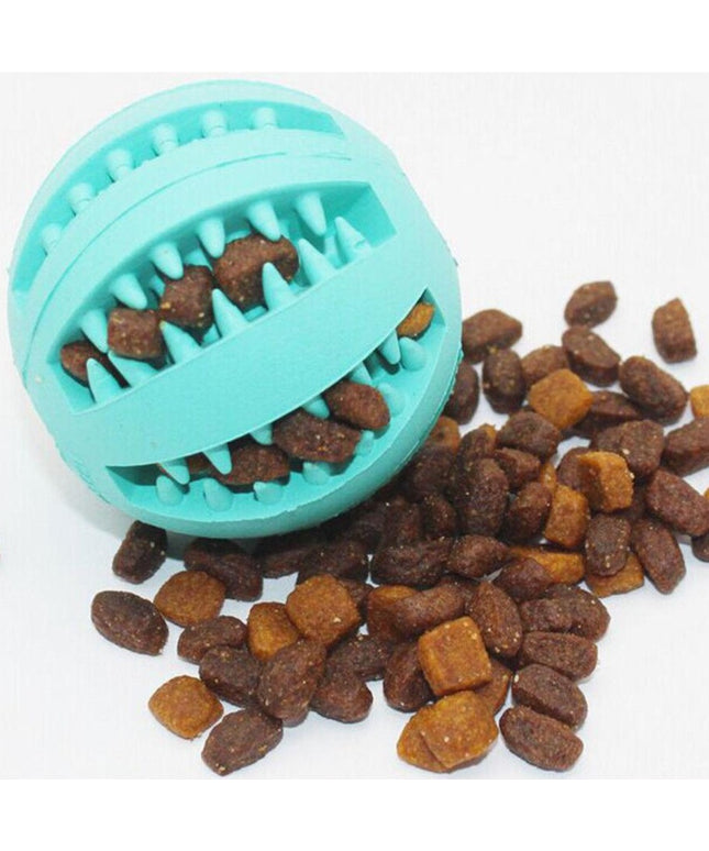 Rubber Dog Food Dispensing Toy Ball