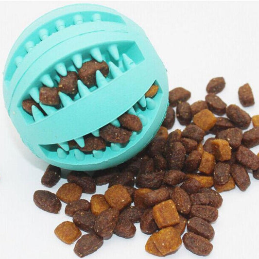 Rubber Dog Food Dispensing Toy Ball