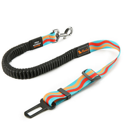 Multi-Colored Reflective Bungee Pet Car Seat Belt