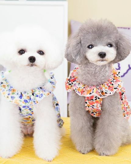 Princess Style Floral Spring and Summer Dog Dress