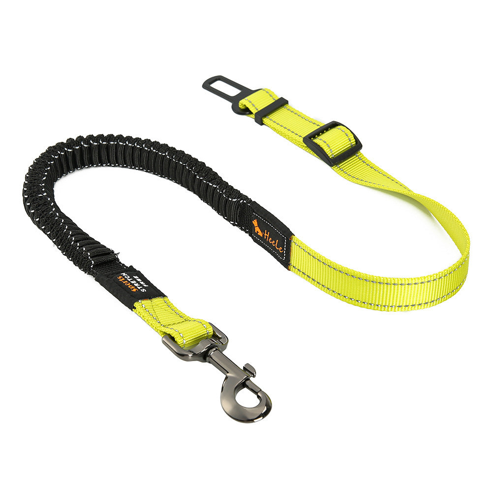 Multi-Colored Reflective Bungee Pet Car Seat Belt