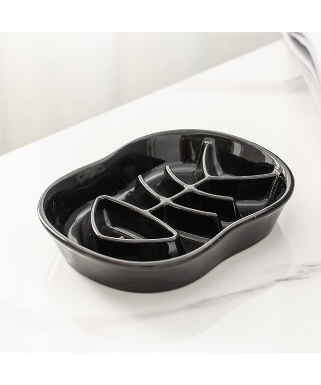 Ceramic Fish Shape Slow Feeder Pet Bowl