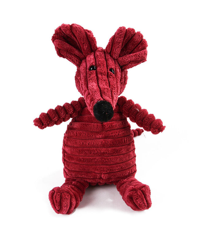 Plush Corduroy Squeaky Dog Toy
