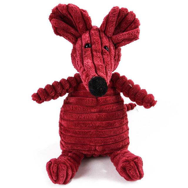 Plush Corduroy Squeaky Dog Toy