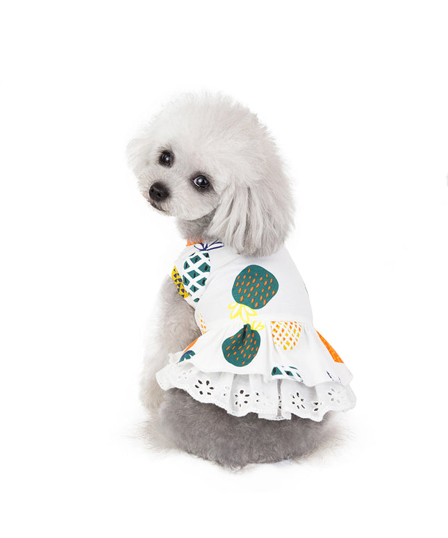 Pineapple Print Lightweight Dog Shirt and Dress