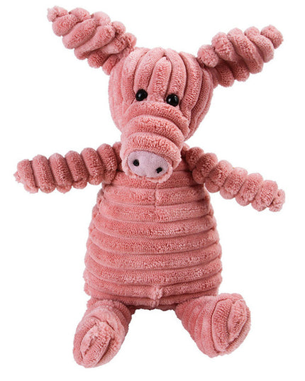 Plush Corduroy Squeaky Dog Toy