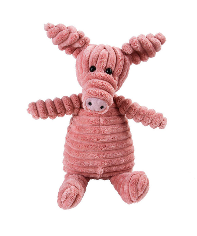 Plush Corduroy Squeaky Dog Toy