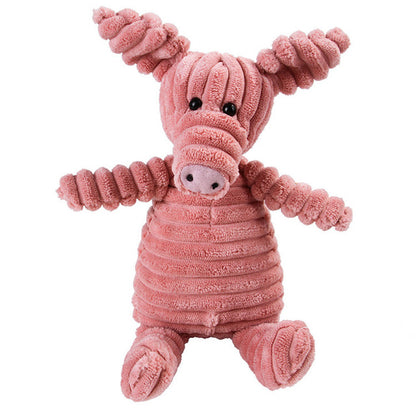 Plush Corduroy Squeaky Dog Toy