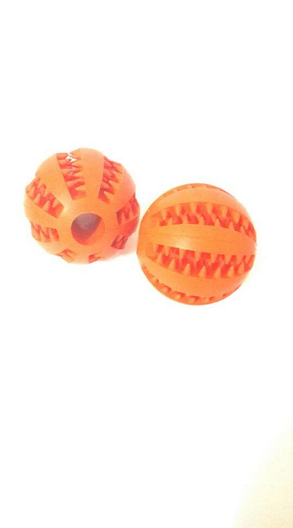 Rubber Dog Food Dispensing Toy Ball