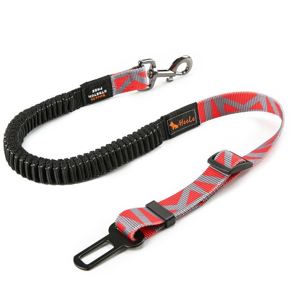 Multi-Colored Reflective Bungee Pet Car Seat Belt